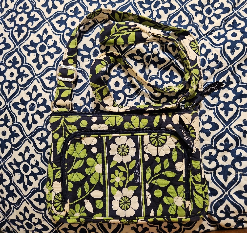 Floral Green and Black Crossbody Bag Vera Bradley